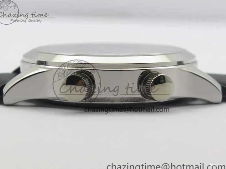 MIROTIME 0402 Stylish Calatrava 5524 Pilot Travel Time SS GRF Black Dial on Black Leather Strap A324 V 7108